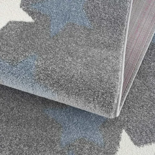 Livone Tapis bandeau étoilé bleu gris, Taille de tapis: 160 x 230 cm