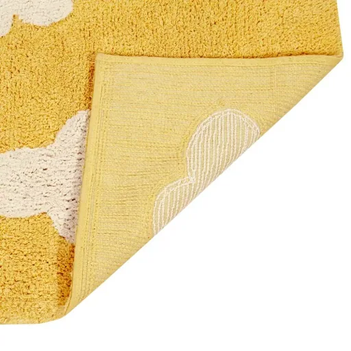 Lorena Canals Tapis Nuages jaune moutarde