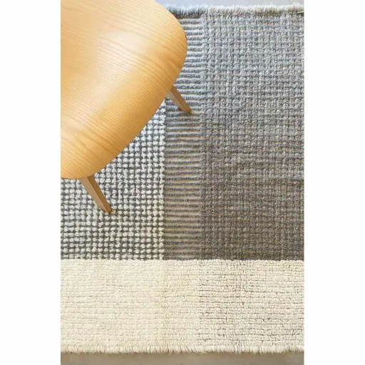 Lorena Canals tapis laine lavable "Kaia" bleu