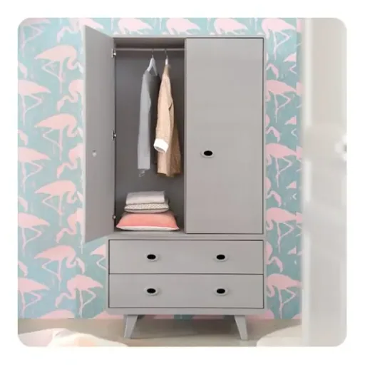 Laurette Armoire Toi et Moi, Couleur: Gris