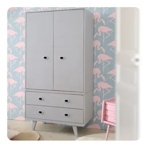 Laurette Armoire Toi et Moi, Couleur: Gris