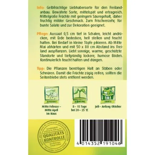 Graines de Tomates Goldene Königin - Variété Jaune pour Jardin