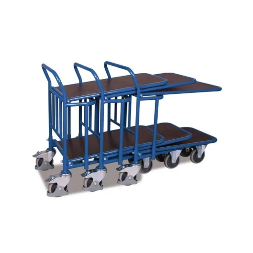 Chariot d'atelier 500 kg avec 2 plateaux étanches - Robuste et polyvalent