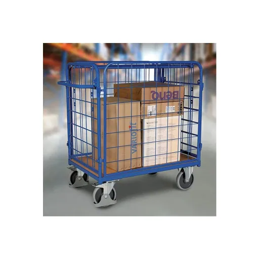 Chariot à quatre parois bas type L + EasySTOP