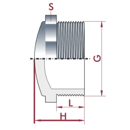 PVC - U Bouchon AG 3/4" PN10