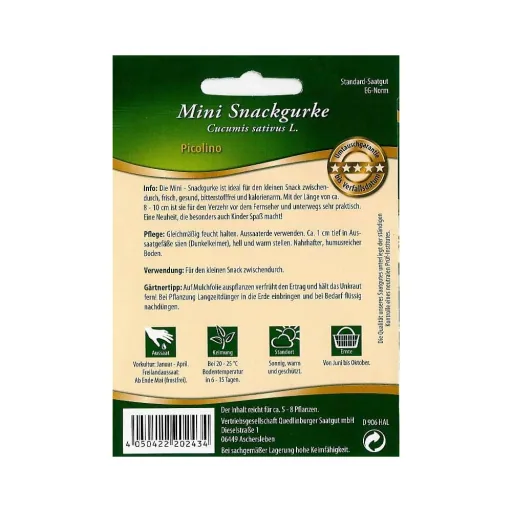Graines de concombre Mini Picolino F1, Concombre à Snack