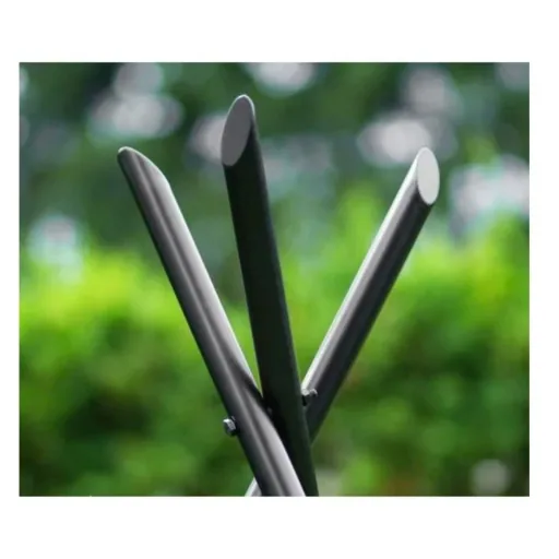 Barbecue Tripode Suspendu, Double Grille en Acier, 210cm