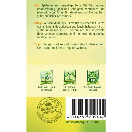 Graines de Carottes Fourragères Jaune Du Doubs - Semences