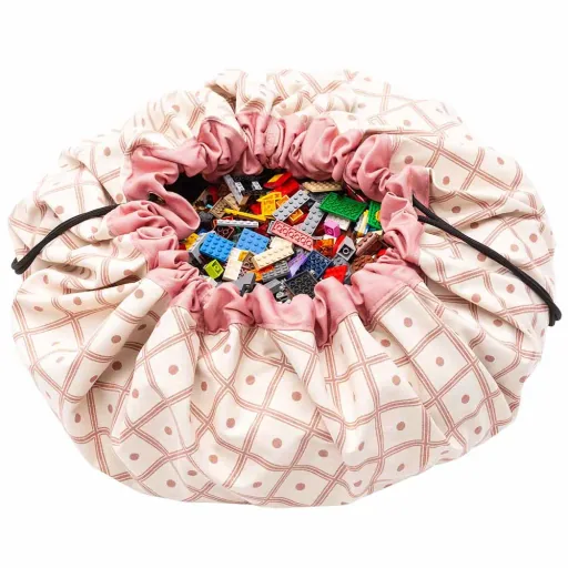 play & go Sac de jeu Imprimé losanges corail