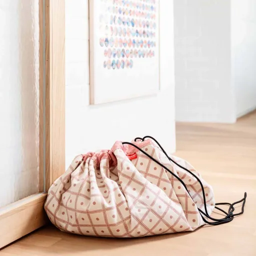 play & go Sac de jeu Imprimé losanges corail