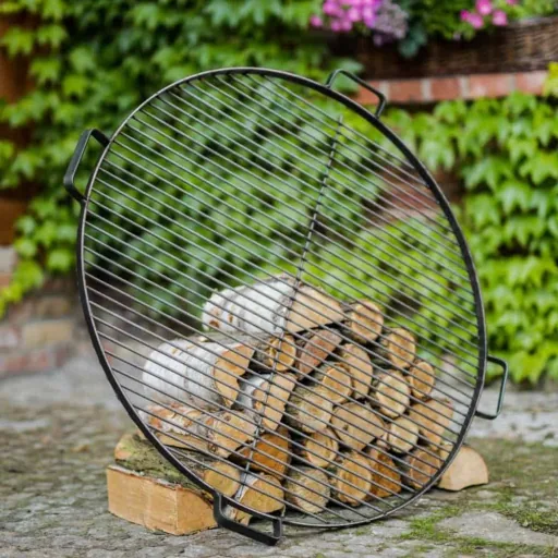 Grille Ronde en Acier pour Brasero 80 cm avec Poignées