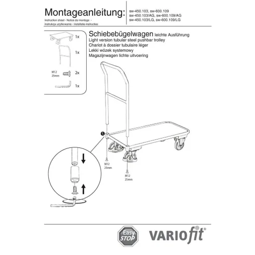 Chariot de Manutention 200 kg avec EasySTOP