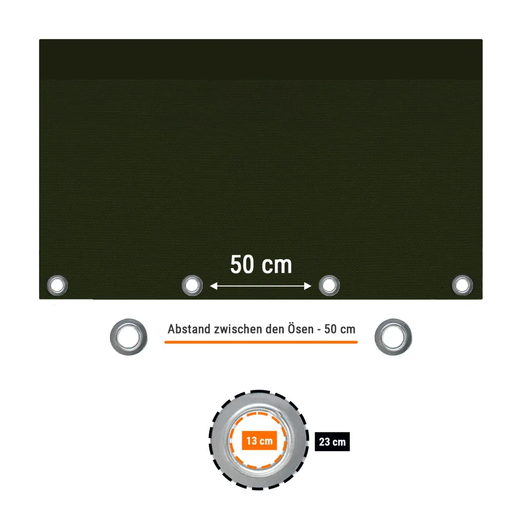 Bâche de protection 210g/m², 2,5 x 10m (25m²), bâche étanche, verte et résistante