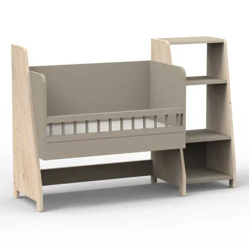 Mathy by Bols "Asymetry" Lit d'appoint bébé transformable en bureau avec 1 étagère