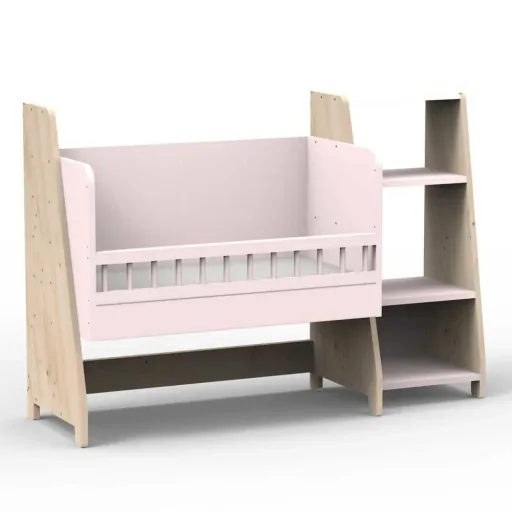 Mathy by Bols "Asymetry" Lit d'appoint bébé transformable en bureau avec 1 étagère