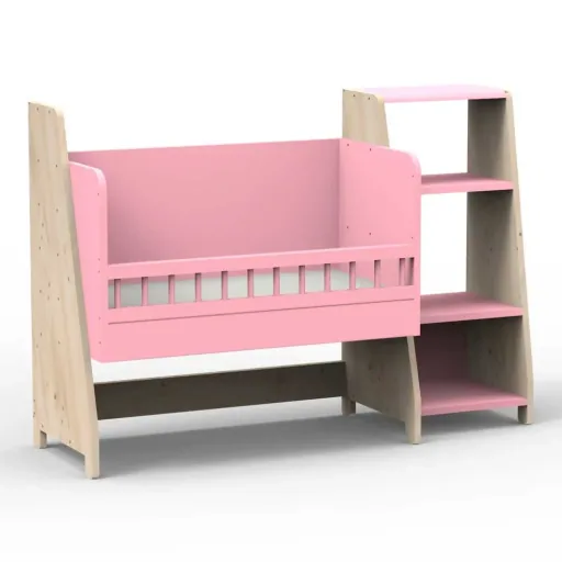 Mathy by Bols "Asymetry" Lit d'appoint bébé transformable en bureau avec 1 étagère