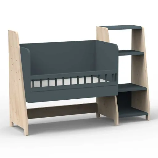Mathy by Bols "Asymetry" Lit d'appoint bébé transformable en bureau avec 1 étagère