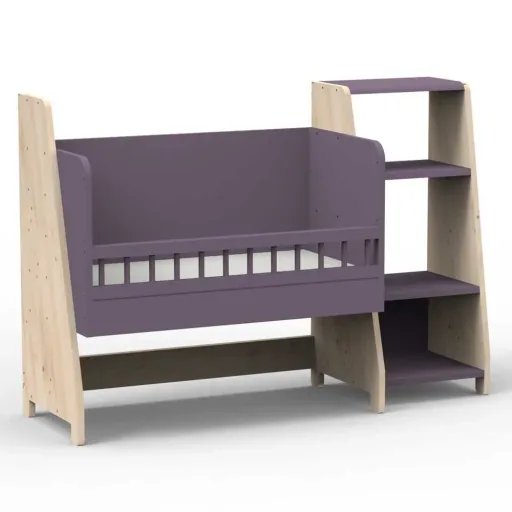 Mathy by Bols "Asymetry" Lit d'appoint bébé transformable en bureau avec 1 étagère