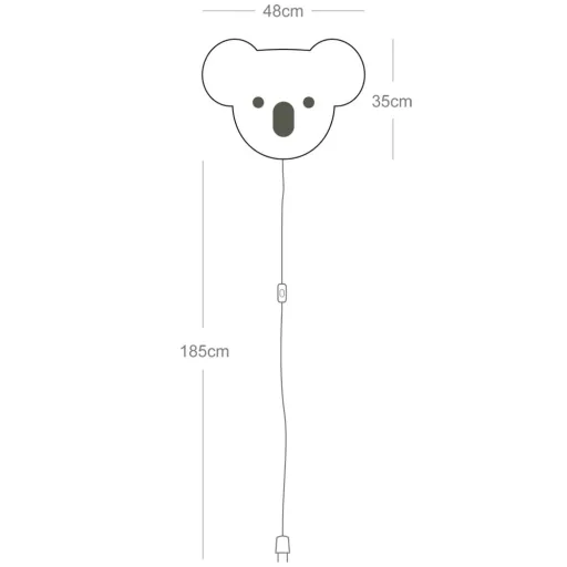 Buokids Soft Applique Koala Ours violet