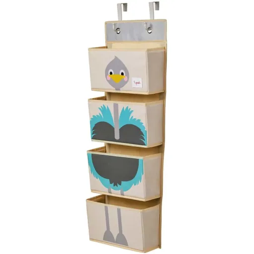 3 Sprouts Rangement mural Utensilo Oiseau Autruche