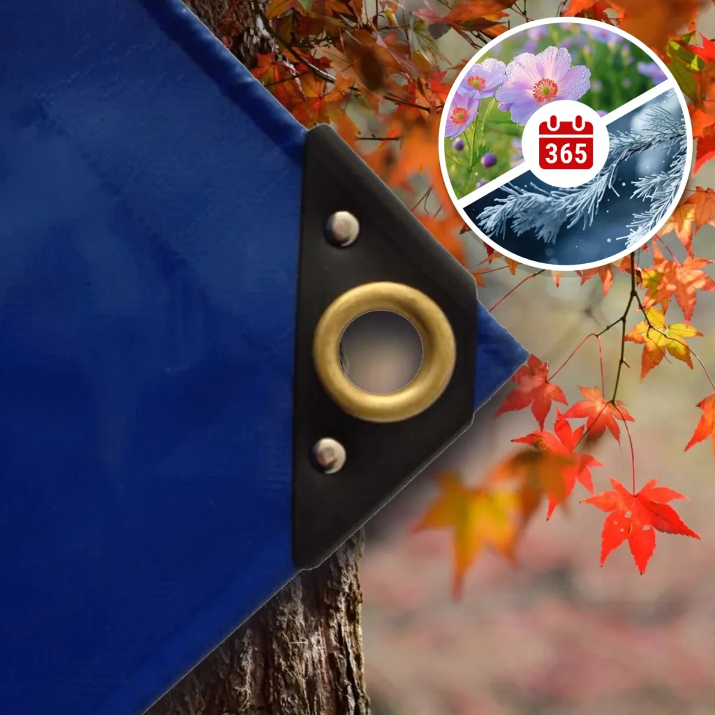 Bâche PVC 650g/m² Bleue 5x8m (40m²) - Étanche et Ultra-Résistante