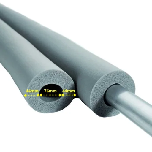 Isolation Tuyau Chauffage Caoutchouc 76mm, 2m