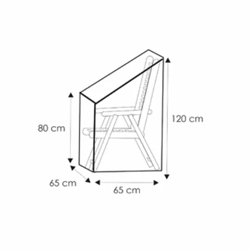 Housse de Protection 65x65x120/80 - Chaise de Jardin Réglable Transparente