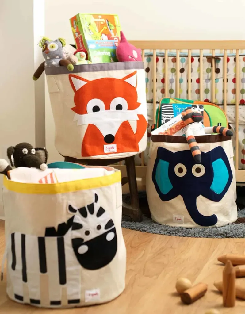 3 Sprouts Panier de rangement Dinosaure