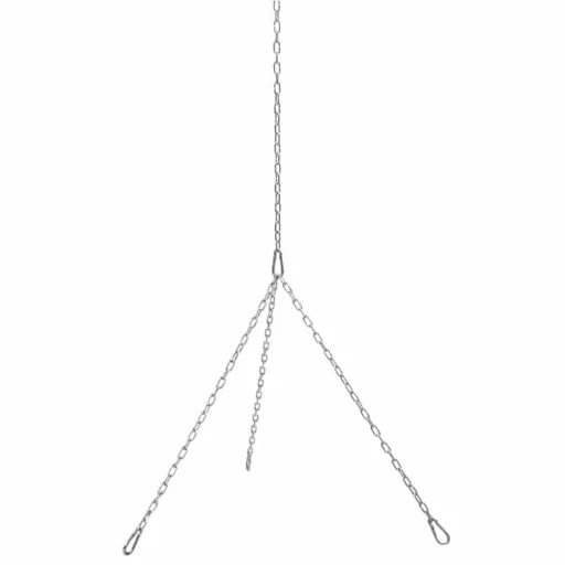 Barbecue Suspendu avec Trépied et Double Grille, 200cm