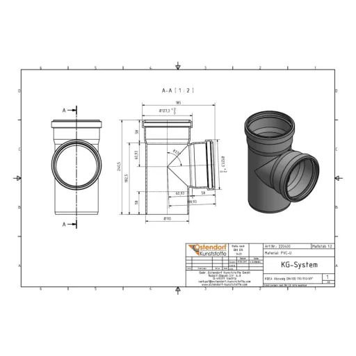 Embranchement PVC 110 DN pour Assainissement : Raccordement Fiable