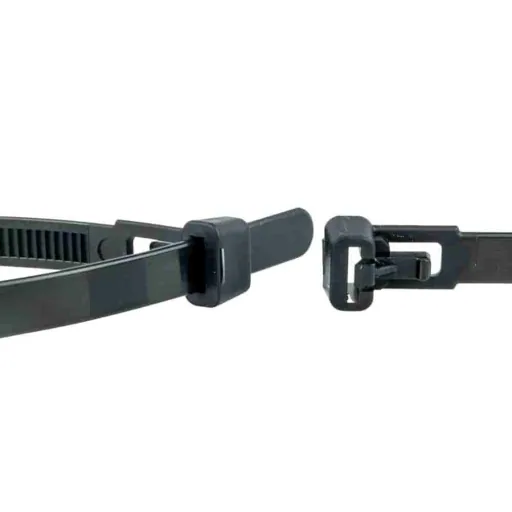 Colliers de Serrage Réutilisables, 100 Pièces, 200mm, Qualité Industrielle
