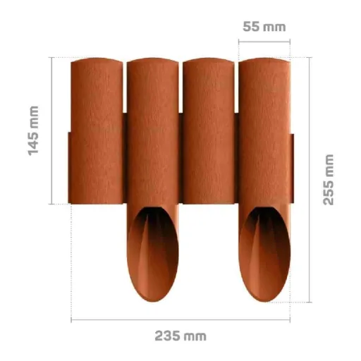 Palisade de jardin 4 Standard Rouge 2, 30m