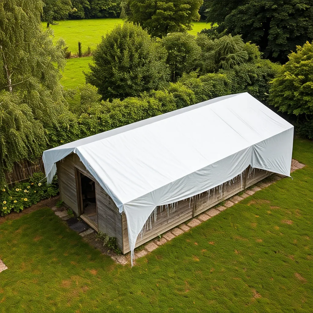 Bâche de Protection 280 g/m² 3x4m (12m²) - Étanche, Anti-déchirure, Blanche