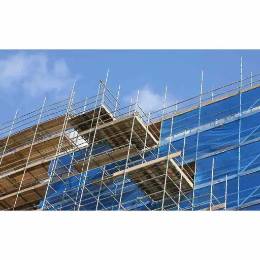 Filet de protection pour échafaudage 3,07 x 10 m vert 50 g/m²