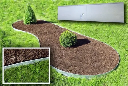 Bordure de Jardin en métal 13,5 cm x 120 cm | Bordure Jardin | Bordures de Jardin, couleur: non coloré
