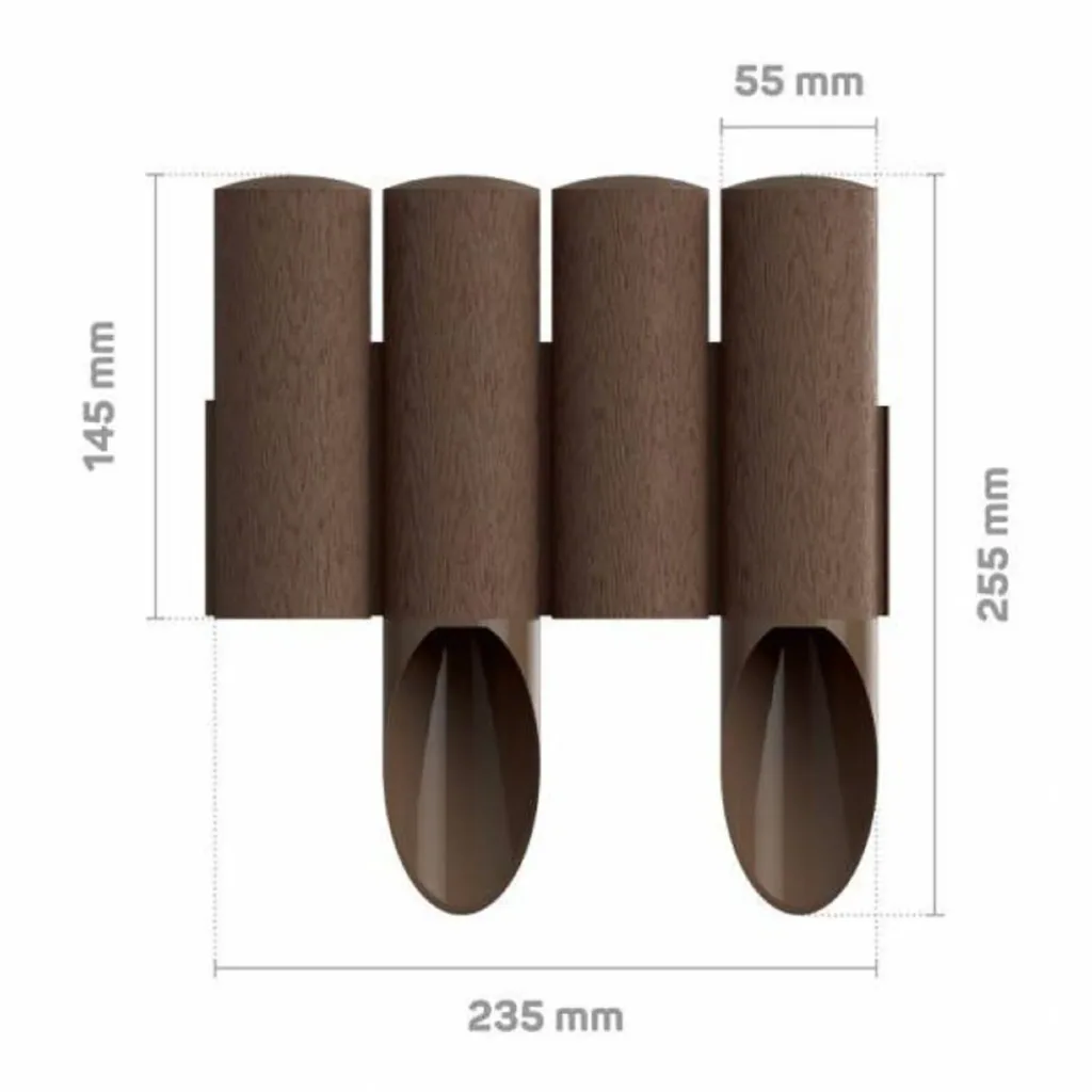 Bordure Jardin Plastique brun 23cm x 25,5 cm | Bordure Jardin | Bordures de Jardin