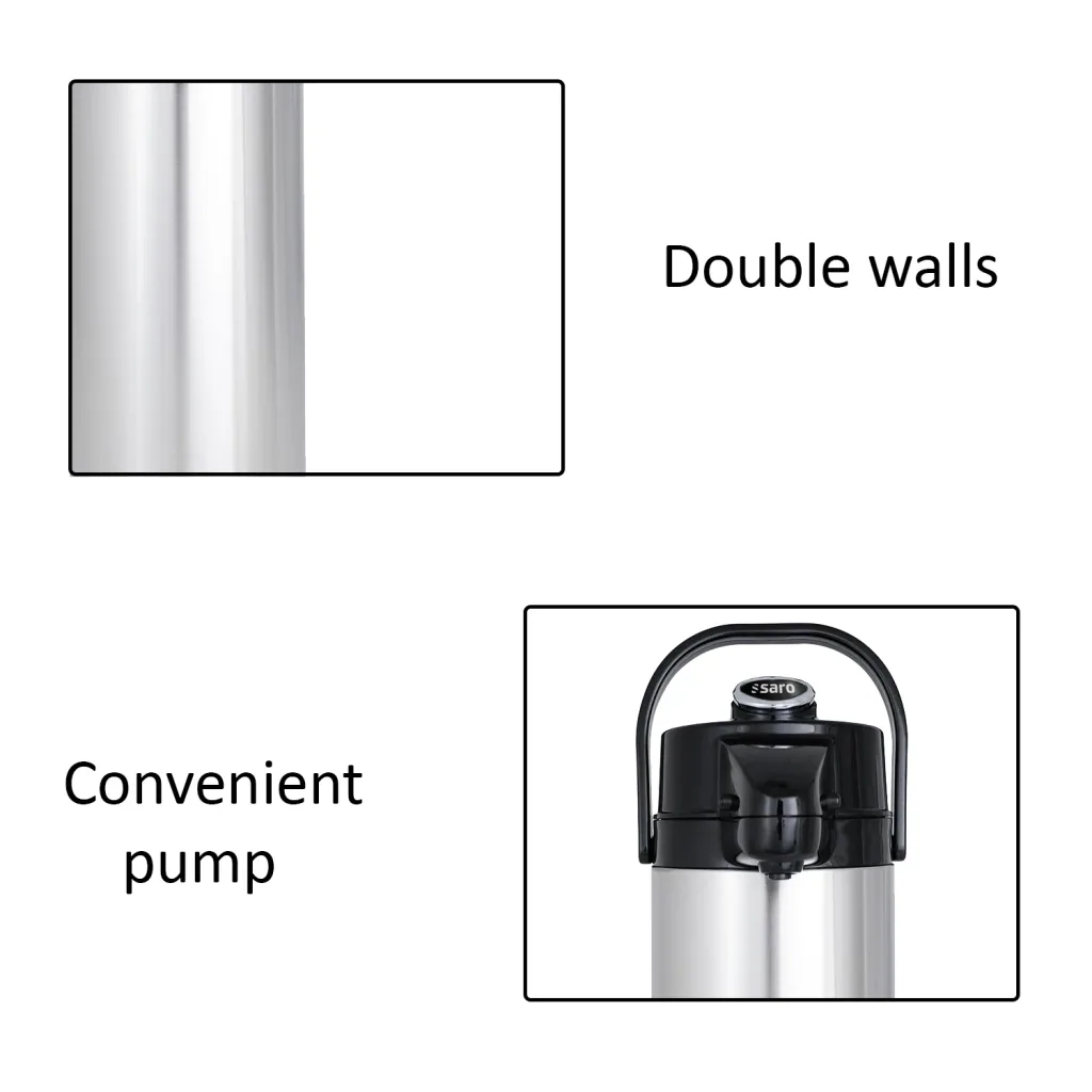 Pichet isotherme, thermos à pompe– 2,2L