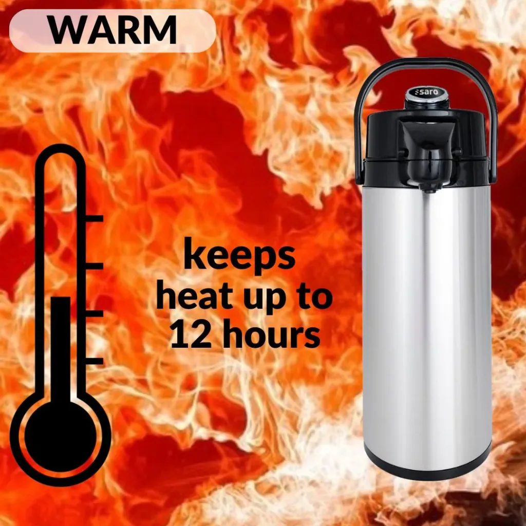 Pichet isotherme, thermos à pompe– 2,2L