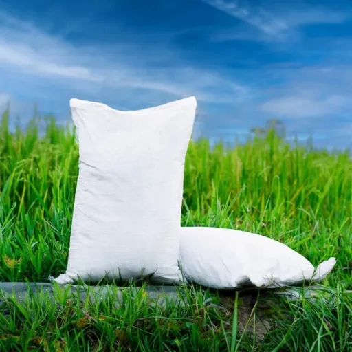 Sac en polypropylène blanc 65x135cm, sac à gravats robuste