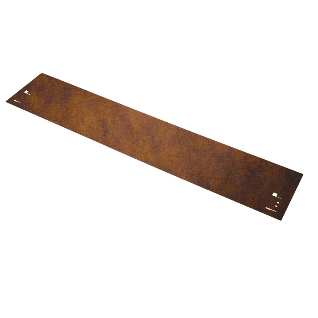 Jeu de 10 Bordure jardin Acier corten, longueur 70 cm, 13,5 - 18,5 cm de hauteur, bordure de jardin - métal galvanisé à chaud, Large: 13.5 cm