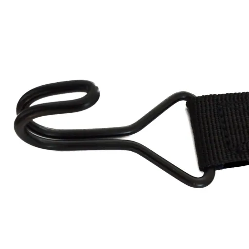 Sandow Plat avec Crochets Doubles, 100 cm, Gris – Sangles Élastiques de Serrage
