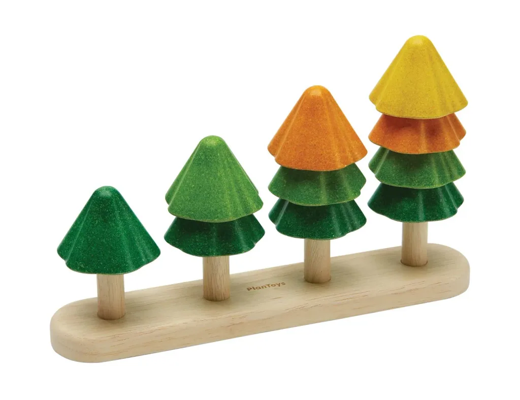 Plan Toys - Jeu de tri - Trier et compter les arbres, bois d'hévéa