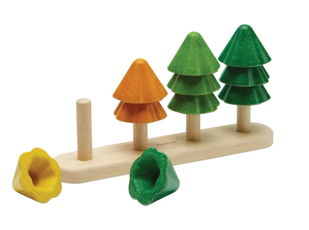 Plan Toys - Jeu de tri - Trier et compter les arbres, bois d'hévéa