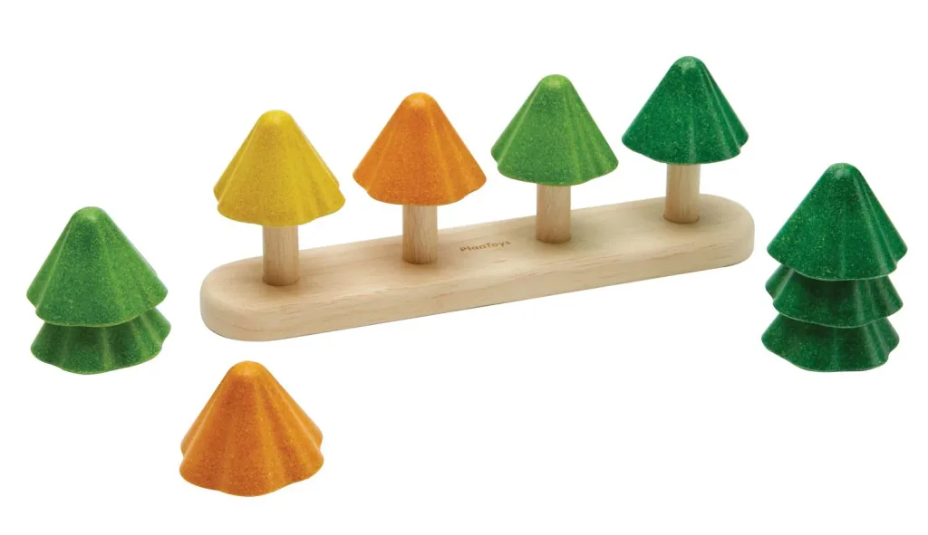 Plan Toys - Jeu de tri - Trier et compter les arbres, bois d'hévéa