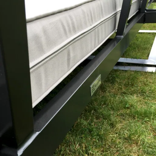 Salon de jardin 6 places anthracite et gris clair