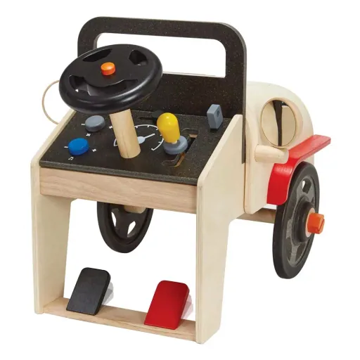 Plan Toys Jouet Mécanicien auto/simulateur de conduite bois