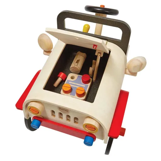 Plan Toys Jouet Mécanicien auto/simulateur de conduite bois