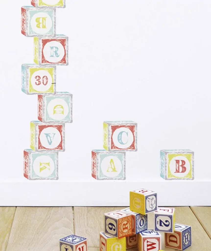 Lilipinso Sticker lettre sur cube de jeu U
