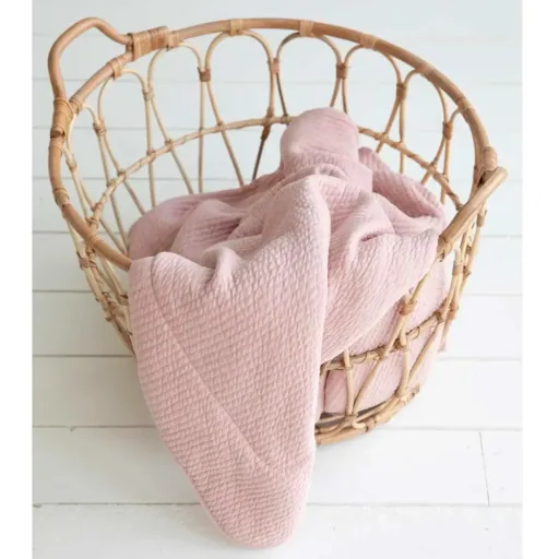 Serviette à capuche Little Dutch rose uni "Pure Pink