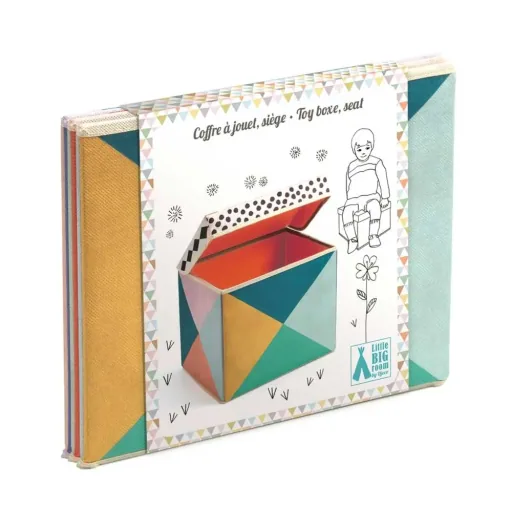 Djeco Rangement Tabouret multicolore